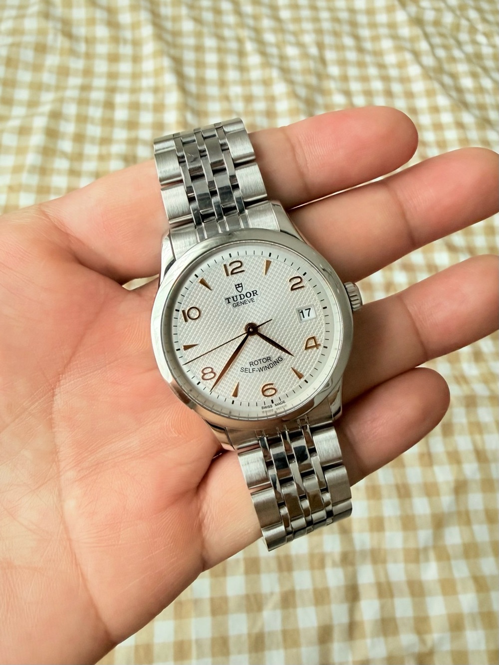 🥝Tudor 1926 36mm Silver Dial & Gold Accents 91450 EUC, Box & Papers
